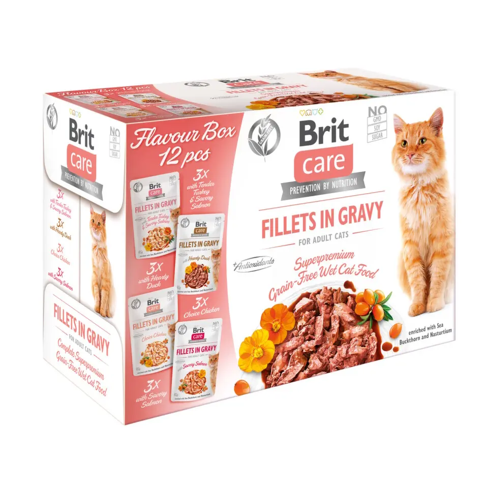Brit Care Cat Fillets Gravy Flavour box 4x3psc(12x85g)