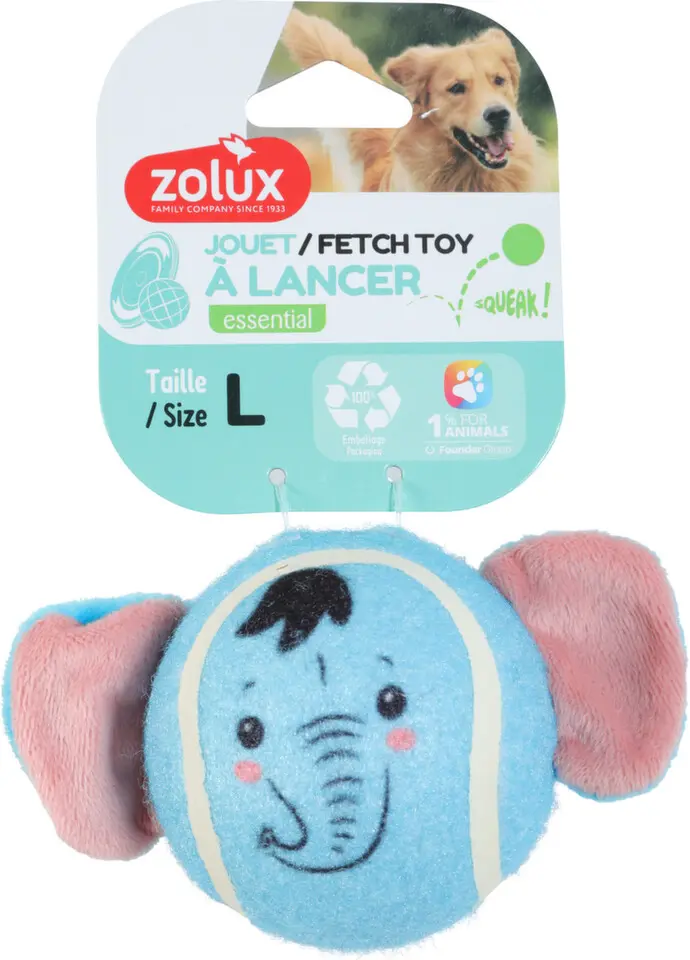 Hračka pes TENNIS BALLS míček Slon L Zolux
