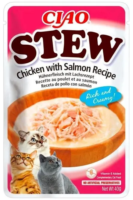 Churu Cat Ciao Stew Chicken With Salmon Recipe 40g