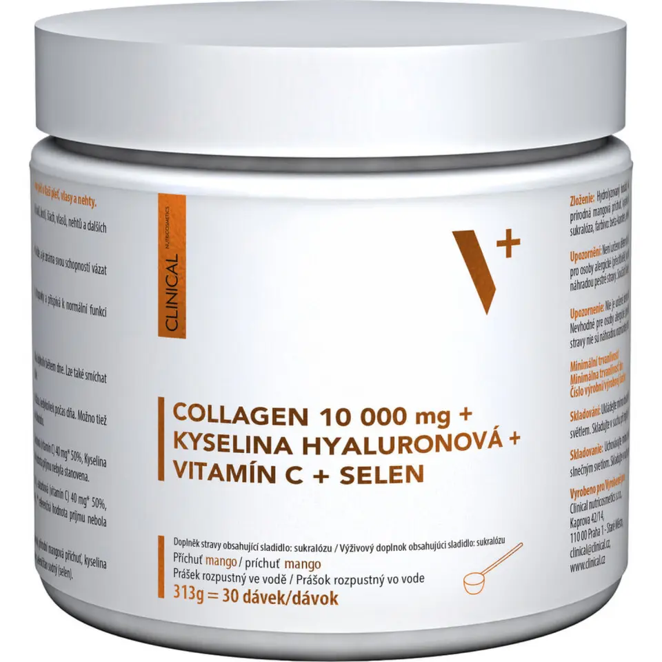 Clinical Collagen+k.Hyal.+vit.C+selen mango 313g