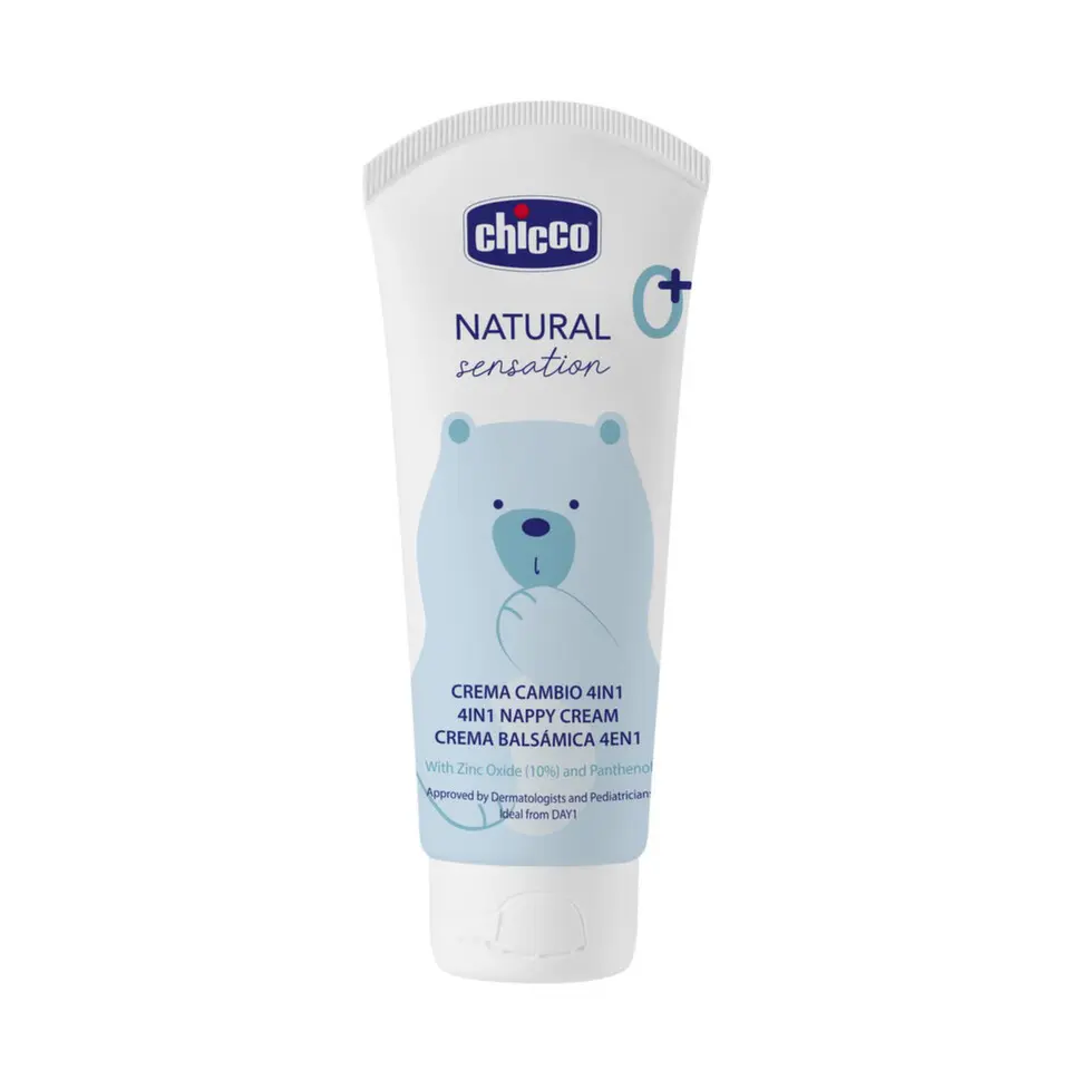 CHICCO Krém na dětský zadeček se zinkem a pantenolem, Natural Sensation 100ml, 0m+