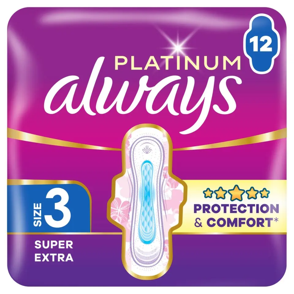 Always Hygienické vložky Ultra Platinum Night Duo 12 ks