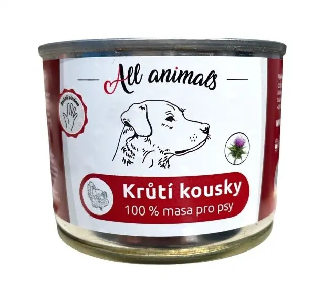 All Animals DOG konzerva Krůtí kousky 200g