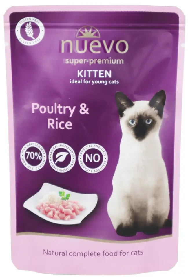 Nuevo kotě kapsa drůbeží s rýží 85g