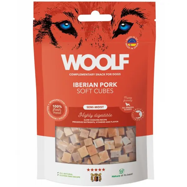 WOOLF pochoutka Soft Cubes Iberian Pork 100g