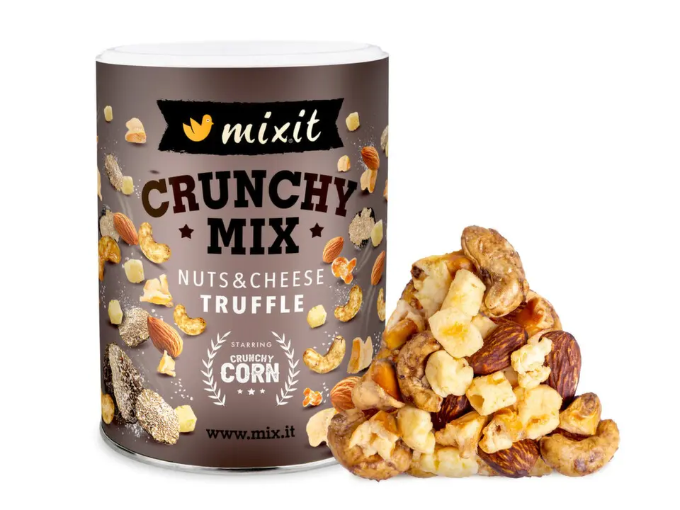 Mixit Crunchy mix - Sýr, crunchy corn a oříšky s lanýžem