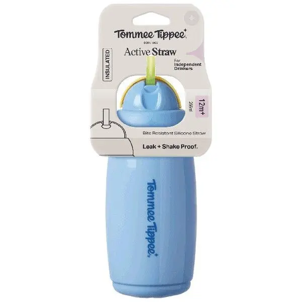 Tommee Tippee Active Straw hrneček 266ml 12m+ mod.