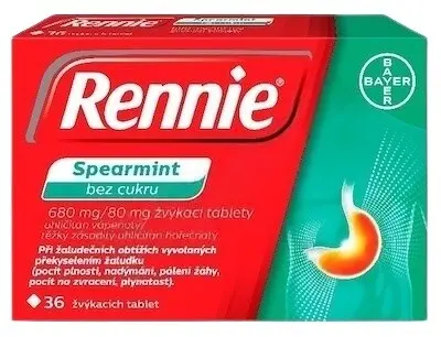 RENNIE SPEARMINT BEZ CUKRU 680MG/80MG TBL MND 36
