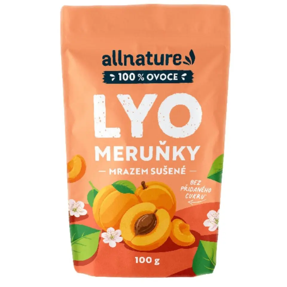 Allnature Meruňky Lyo mrazem sušené 100g