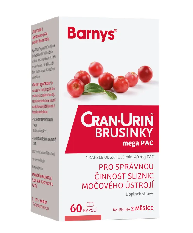 Barny's Cran-Urin™ megaPAC brusinky 60 kapslí