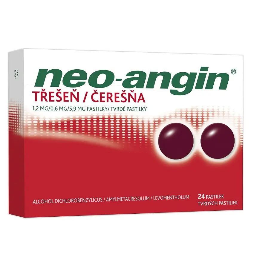 NEO-ANGIN TŘEŠEŇ 1,2MG/0,6MG/5,9MG PAS 24