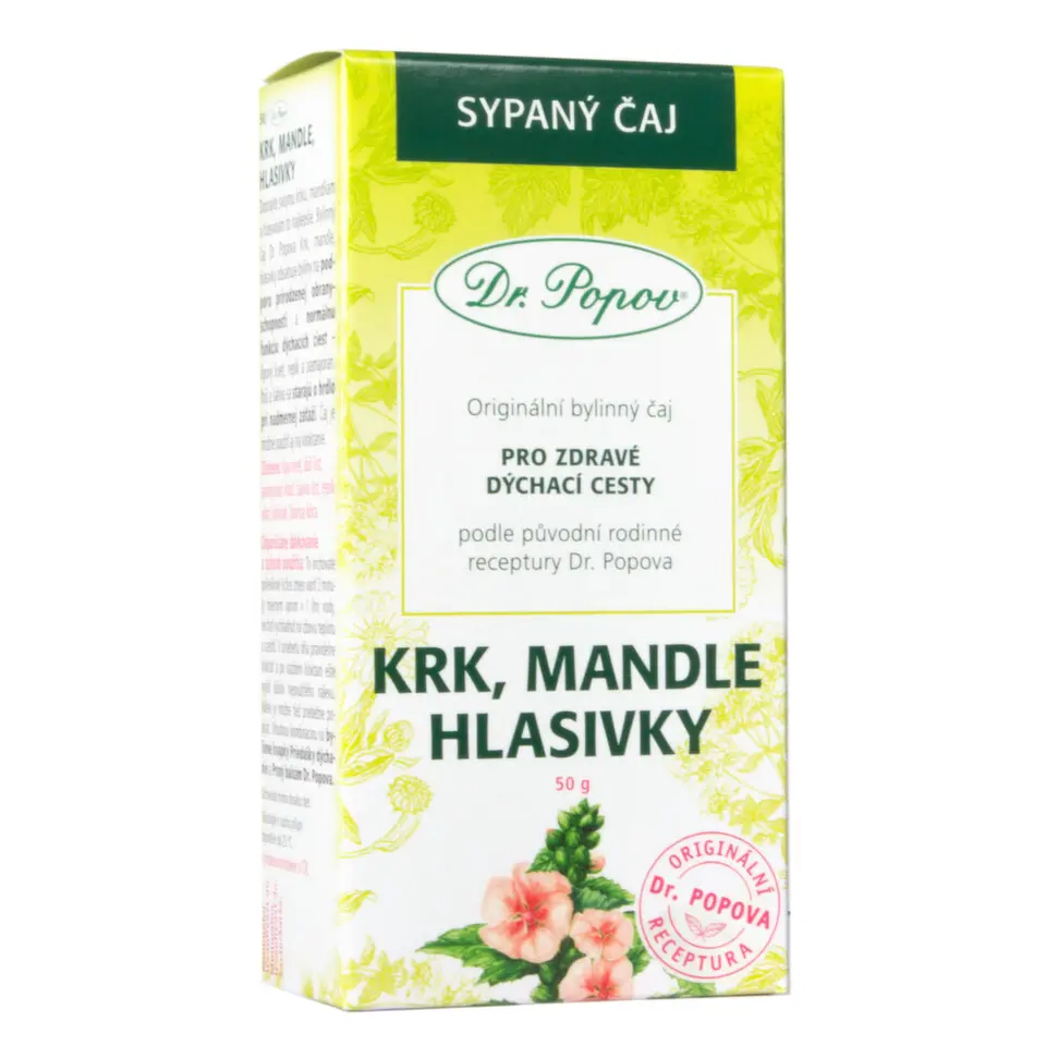 Dr.Popov Čaj Krk Mandle Hlasivky 50g