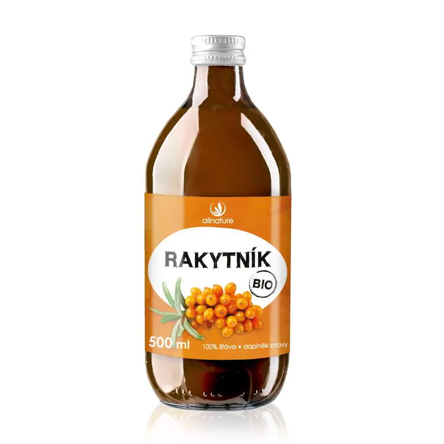 ALLNATURE Rakytníková šťáva 100% BIO 500 ml