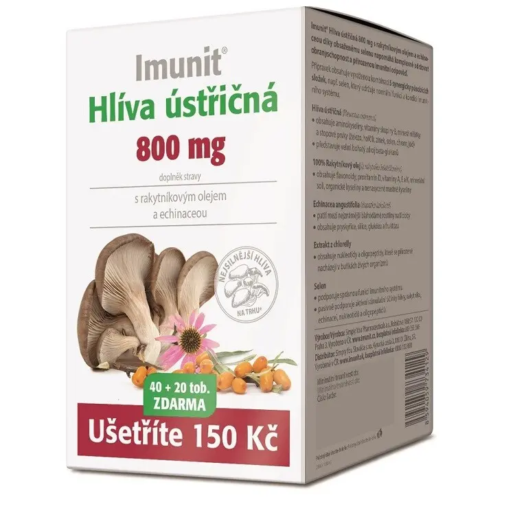 Hlíva ústř.800mg s rakyt. a echi. Imunit 40+20tob