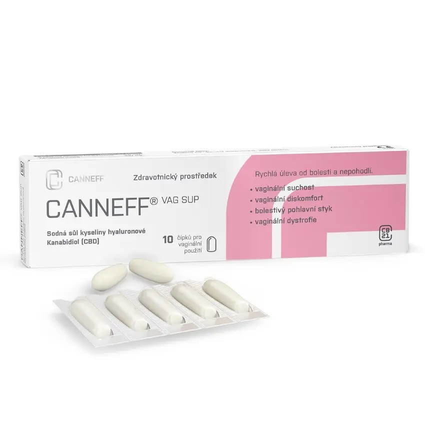 CANNEFF VAG SUP Vaginální čípky 10 kusů