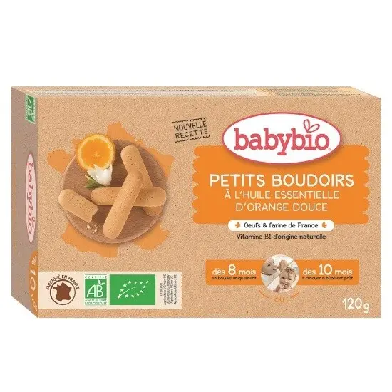 BABYBIO piškoty sladký pomeranč 8m+ 120g