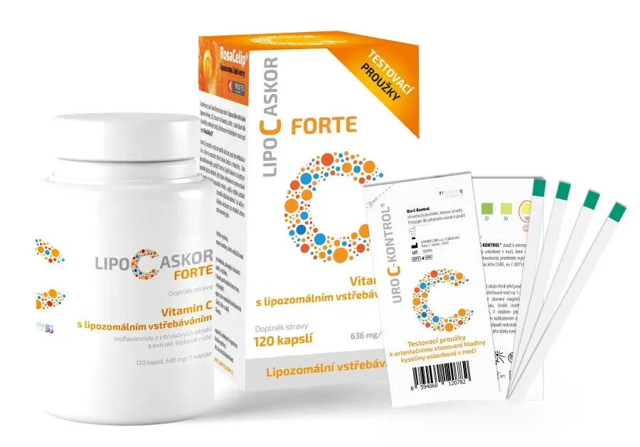 LIPO C ASKOR Forte vitamin C 520 mg 120 kapslí