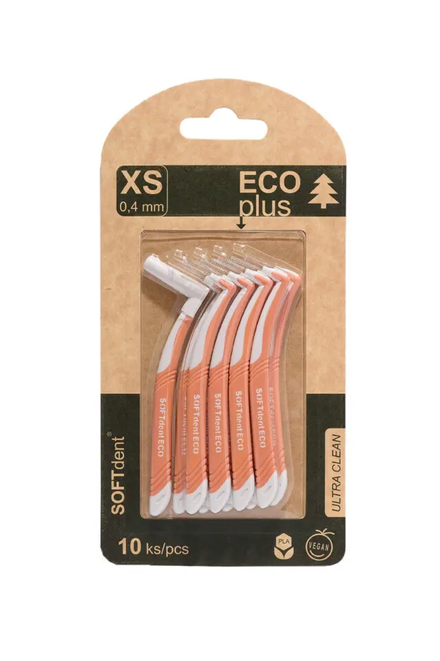 SOFTDENT ECO Mezizubní kartáček zahnutý 0,4 mm 10 ks