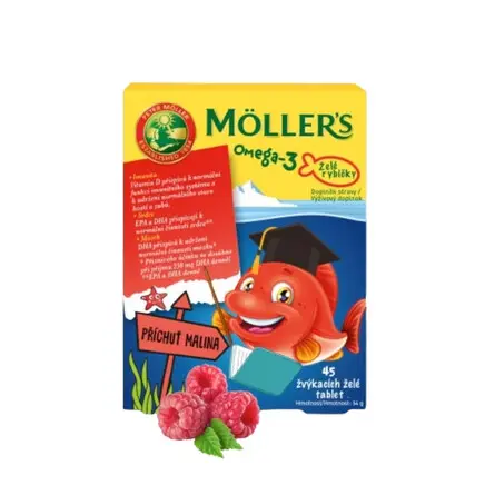 MÖLLER´S Omega 3 želé rybičky 45 kusů
