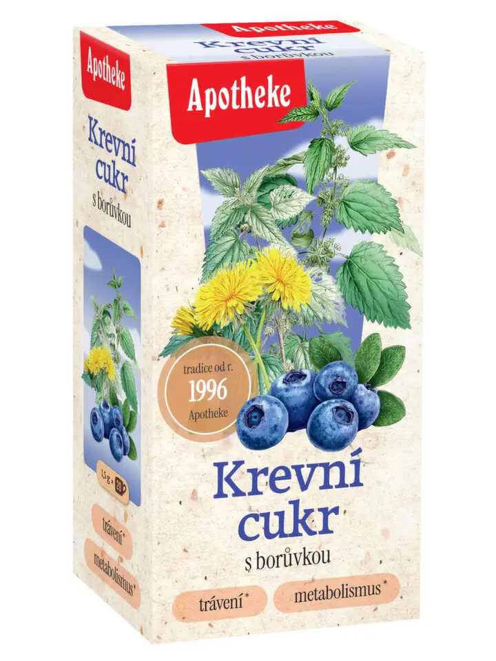 Čaj na krevní cukr s borůvkou Apotheke  20x1,5g