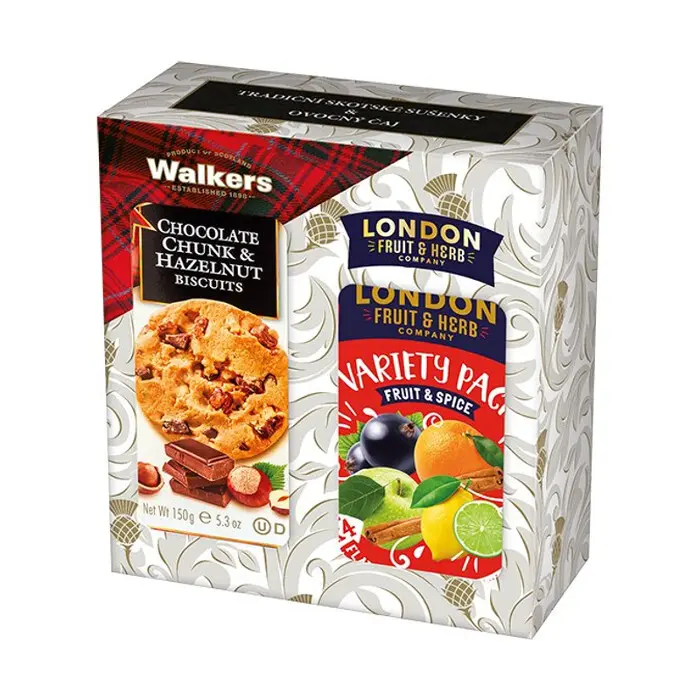 Dárková sada Friut Spice (čaj LFH+sušenky Walkers)