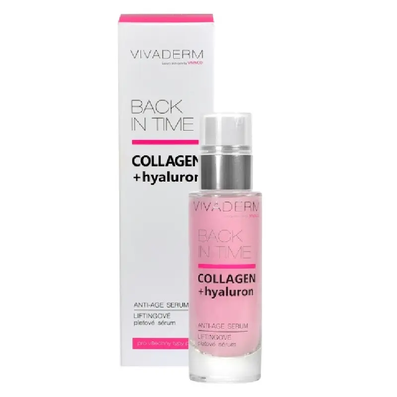 Vivaco Liftingové pleťové sérum COLLAGEN + hyaluron BACK IN TIME 30 ml
