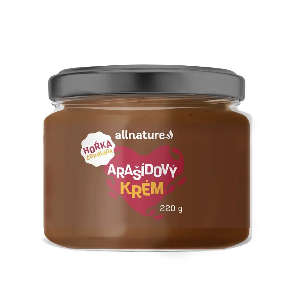 Allnature Arašídový krém s hořkou čokoládou 220 g