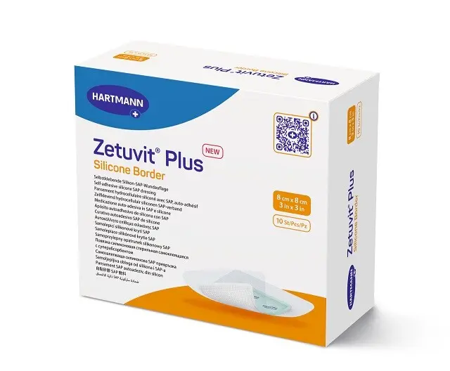 Zetuvit Plus Silicone B. 8 x 8 cm silikon. krytí 10 ks