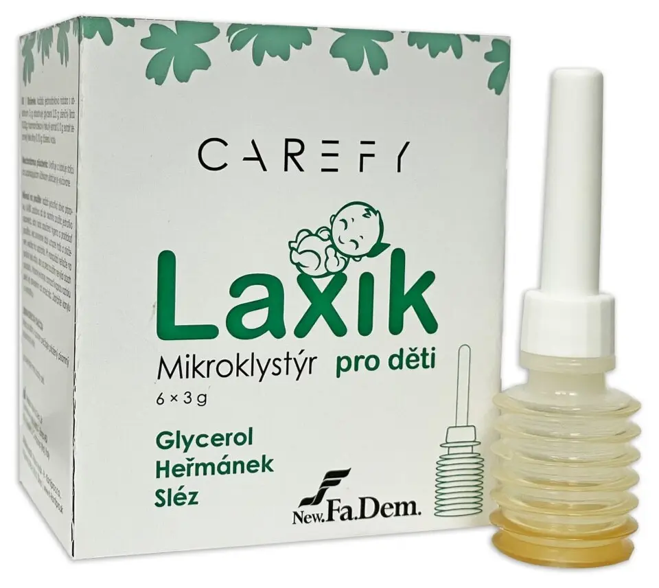 CAREFY Laxík mikroklystýr pro děti 6 x 3 g