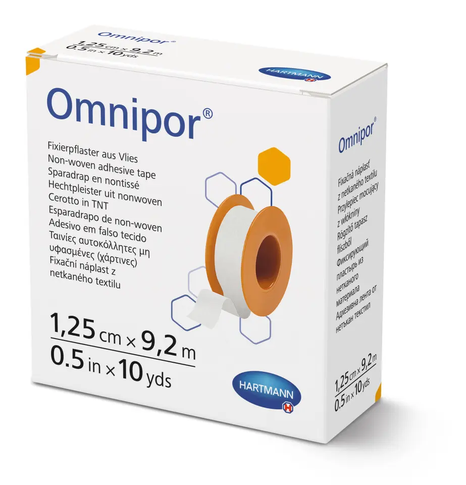 Náplast Omnipor netkaný textil 1.25cmx9.2m/1ks