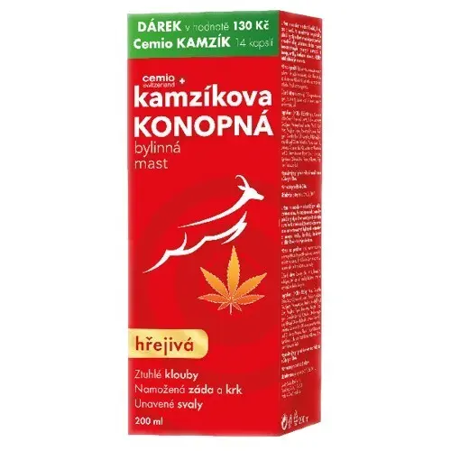 Cemio Kamzíkova konopná mast hřejivá 200ml+dárek