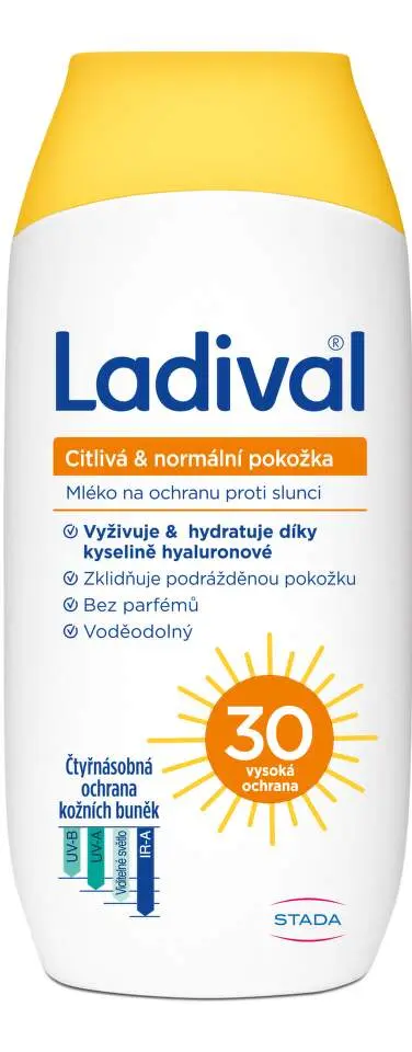 Ladival citlivá a normální pokožka mléko na ochranu proti slunci OF30 200ml