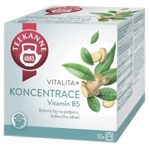 TEEKANNE Vitalita + Koncentrace s vitamínem B5 čaj 10x1.8g