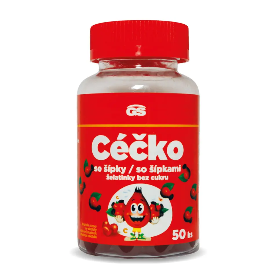 GS Céčko se šípky želatinky bez cukru 50ks