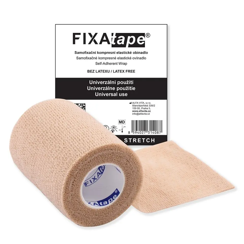 FIXAtape STRETCH samofixační obinadlo 7.5x450cm mix barev