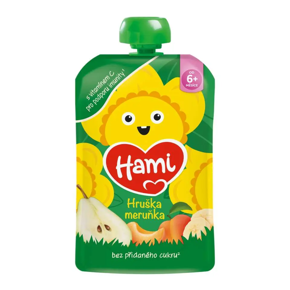 Hami Ovocný příkrm s vitamínem C Hruška a meruňka