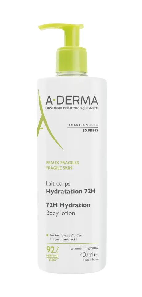 A-DERMA Tělové mléko 72h hydratace 400ml