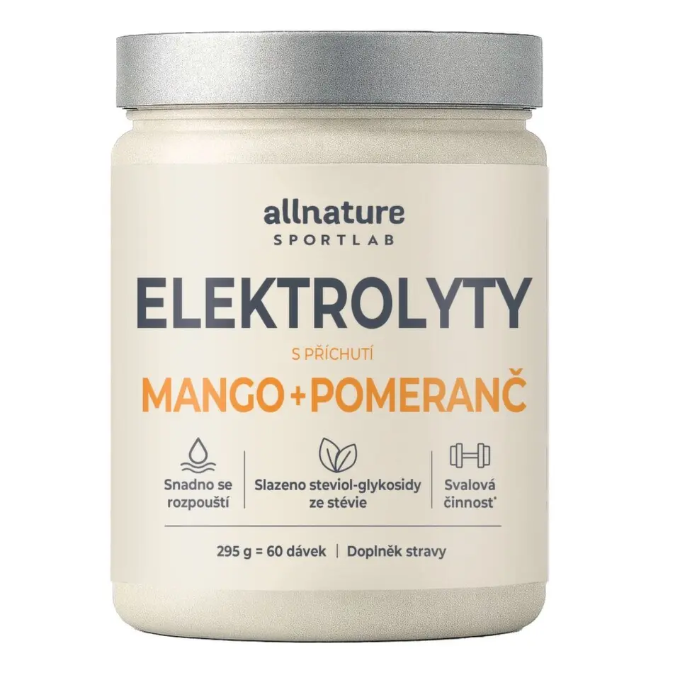 Allnature Sportlab Elektrolyty mango+pomeranč 295g