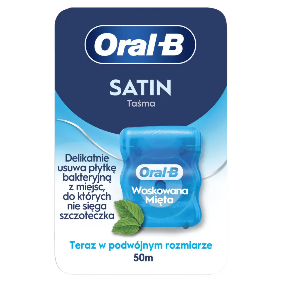 Oral B Dentální voskovaná nit Satin Waxed Mint 50 m