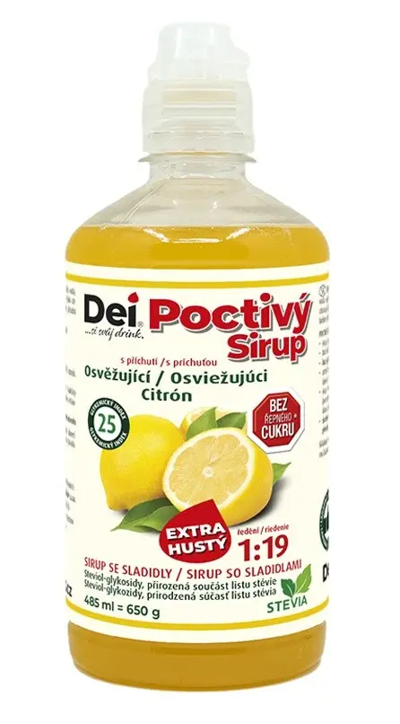 DeiSirup Poctivý Sirup citron 485 ml