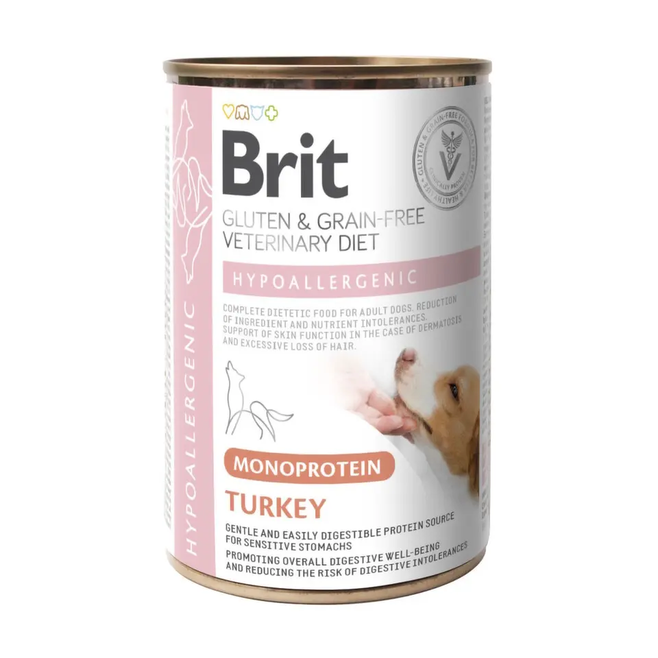 Brit Veterinary Diet Dog Can Hypoallergenic Monoprotein Turkey 400 g