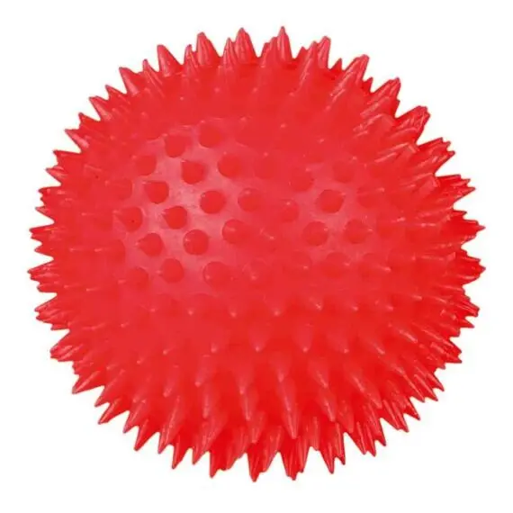 Hračka pes Koule ježatá vinyl 10cm mix barev TR