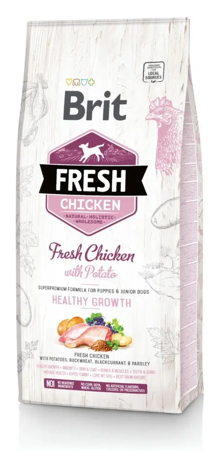 Brit Fresh Dog Chicken&Potato Puppy HealthyGrowth2,5kg