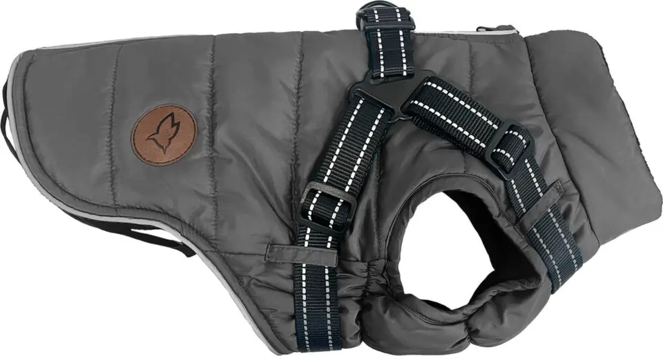 Obleček bunda pro psy S POSTROJEM černá 45cm Zolux