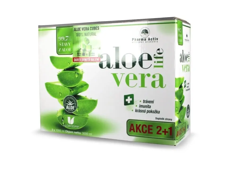 AloeVeraLife 3x1000ml + AloeVera Cubes 10g