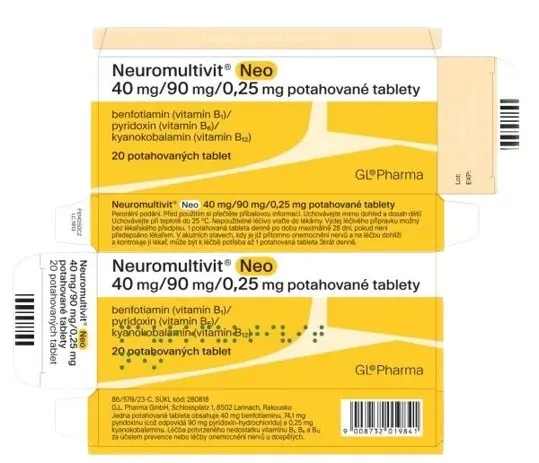NEUROMULTIVIT NEO 40MG/90MG/0,25MG TBL FLM 20