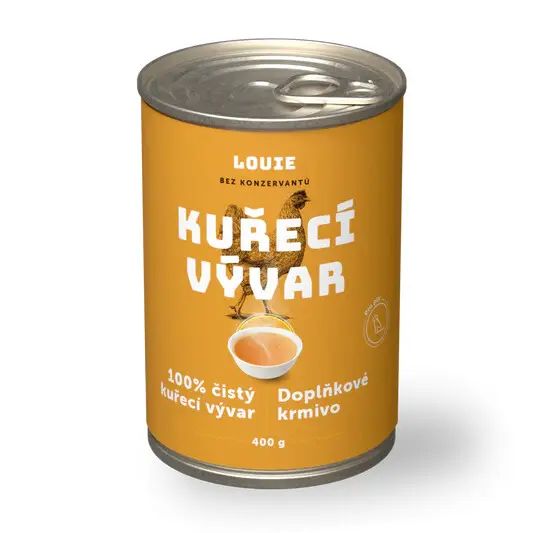Louie Dog konzerva Kuřecí vývar 400g