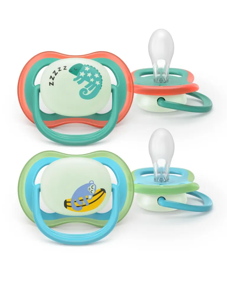 Philips AVENT Šidítko Ultra air noční 6-18m chlapec, 2ks