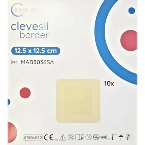 clevesil border 12,5 x 12,5 cm, obvaz z polyur. pěny se silikonový