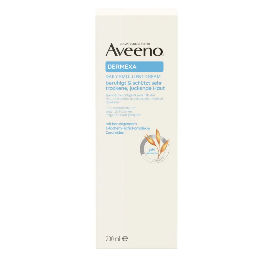 Aveeno Dermexa Daily Emollient Cream zvláčňující krém pro suchou a podrážděnou pokožku 200 ml
